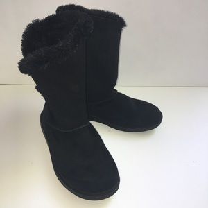 Kohl’s Black Suede Leather Winter Boots